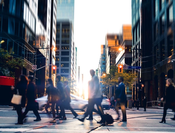 People crossing the road